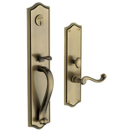 Baldwin Double Cylinder Entry Handlesets Antique Brass 6963.050.RDBL
